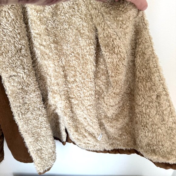 VTG Abercrombie & Fitch Women's Corduroy Jacket Brown Size Small Y2K Sherpa - Picture 4 of 12